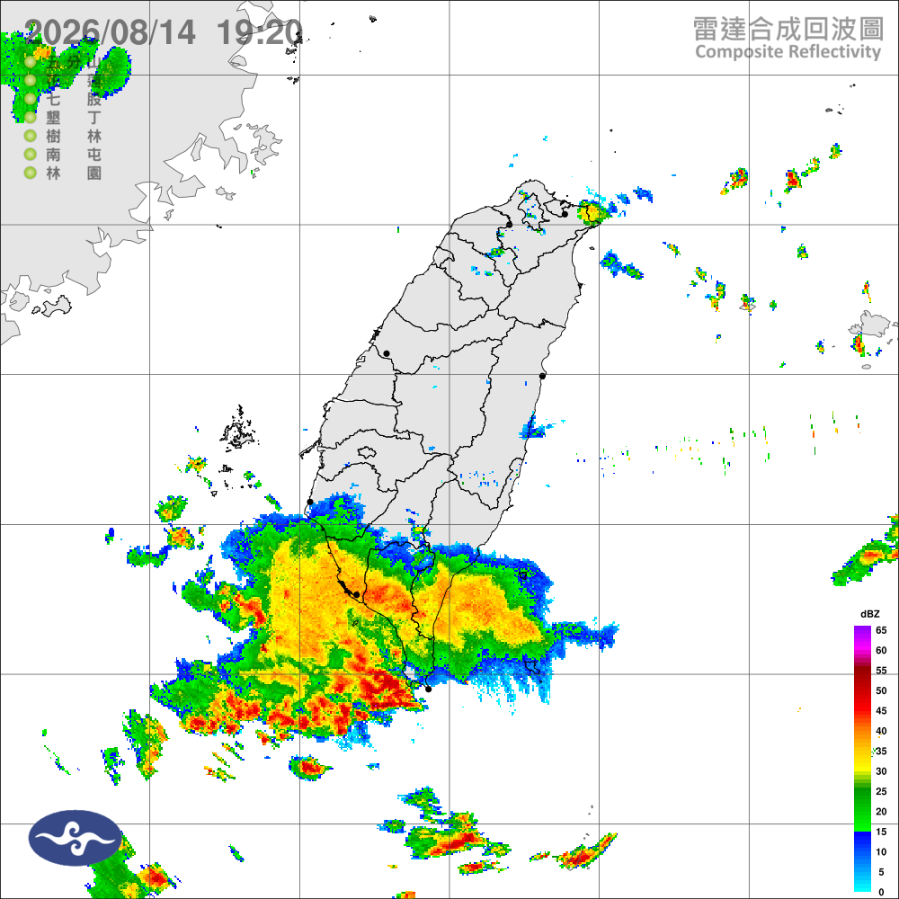 西南風增強，中南部留意大雨，南部局部短延時豪雨，北東防午後雷雨