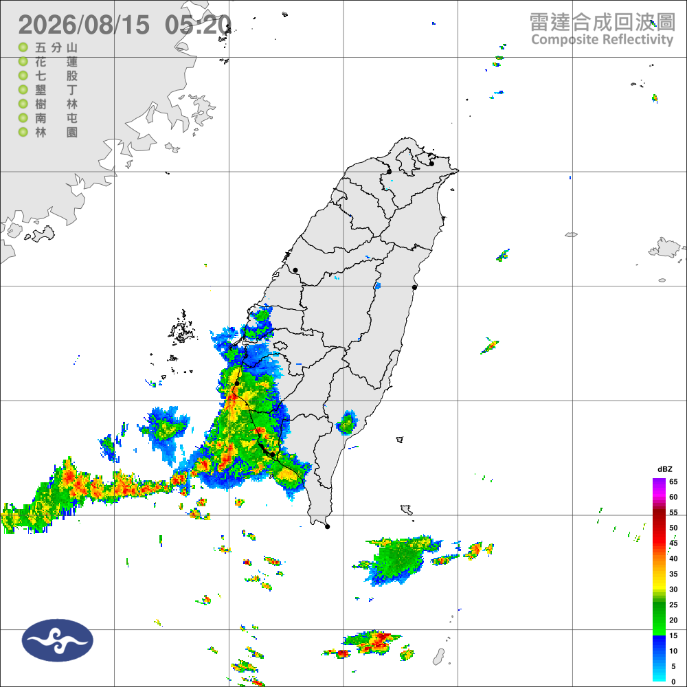 西南風增強，中南部留意大雨，南部局部短延時豪雨，北東防午後雷雨
