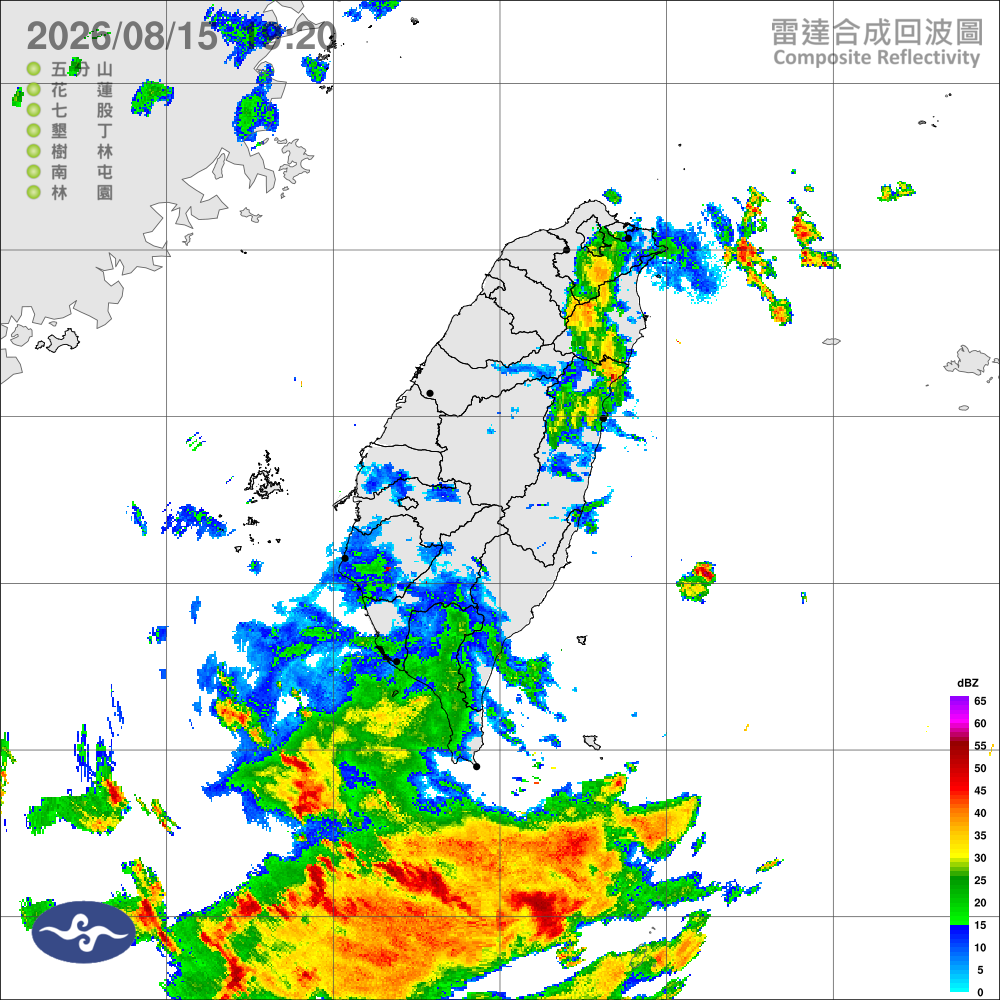 西南風嘉義以南大雨，午後山區北部豪大雨