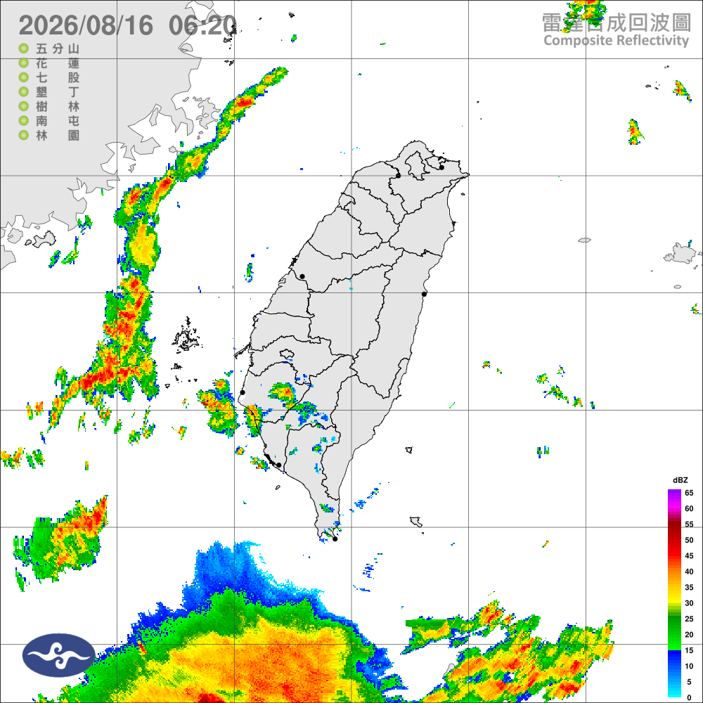 西南風嘉義以南大雨，午後山區北部豪大雨