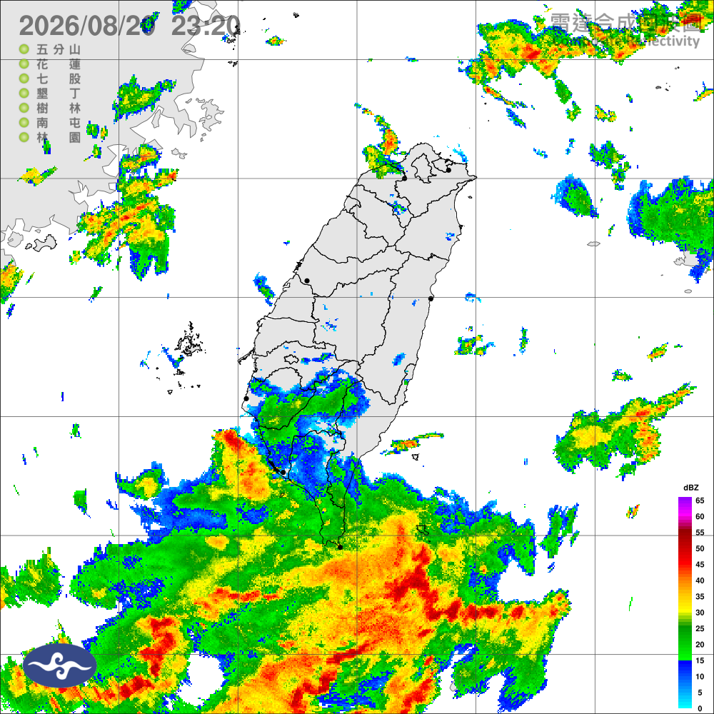 低壓帶及強西南風，留意短延時強降雨