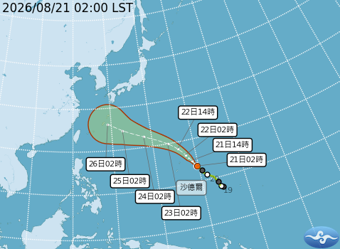 民國115年08月21日02時 颱風消息