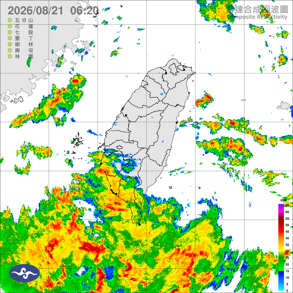 低壓帶及強西南風，留意短延時強降雨