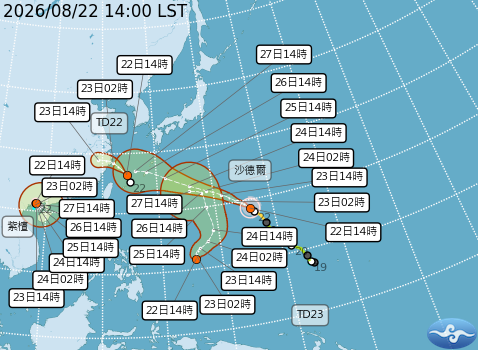 民國115年08月22日14時 颱風消息