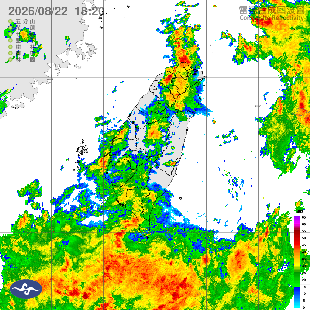 南部豪雨等級以上降雨，東半部及嘉義豪雨，注意局部積淹水、小心安全