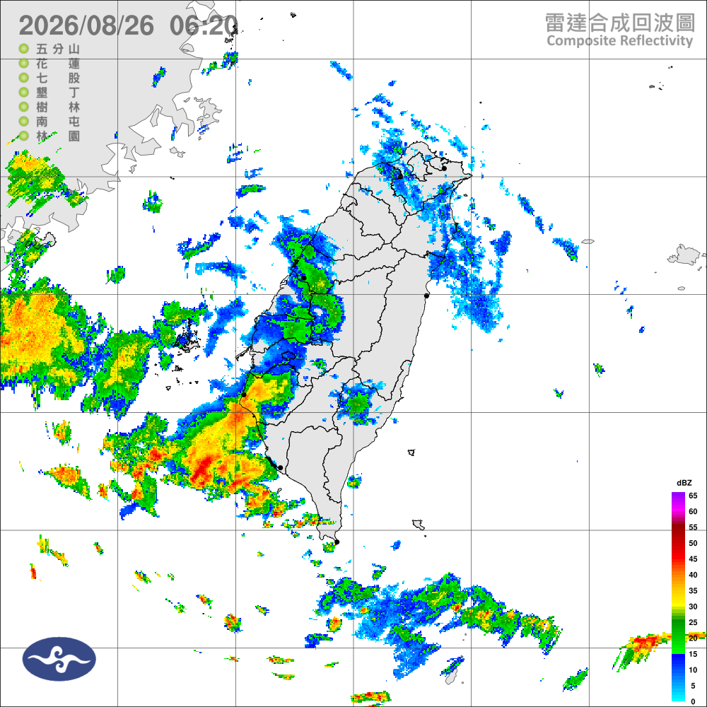 水氣減少，南部偶陣雨，其他轉多雲到晴