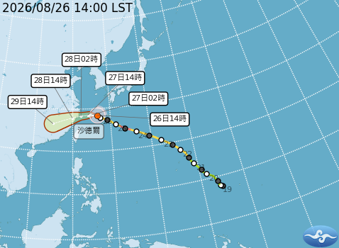 民國115年08月26日14時 颱風消息