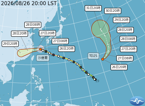 民國115年08月26日20時 颱風消息