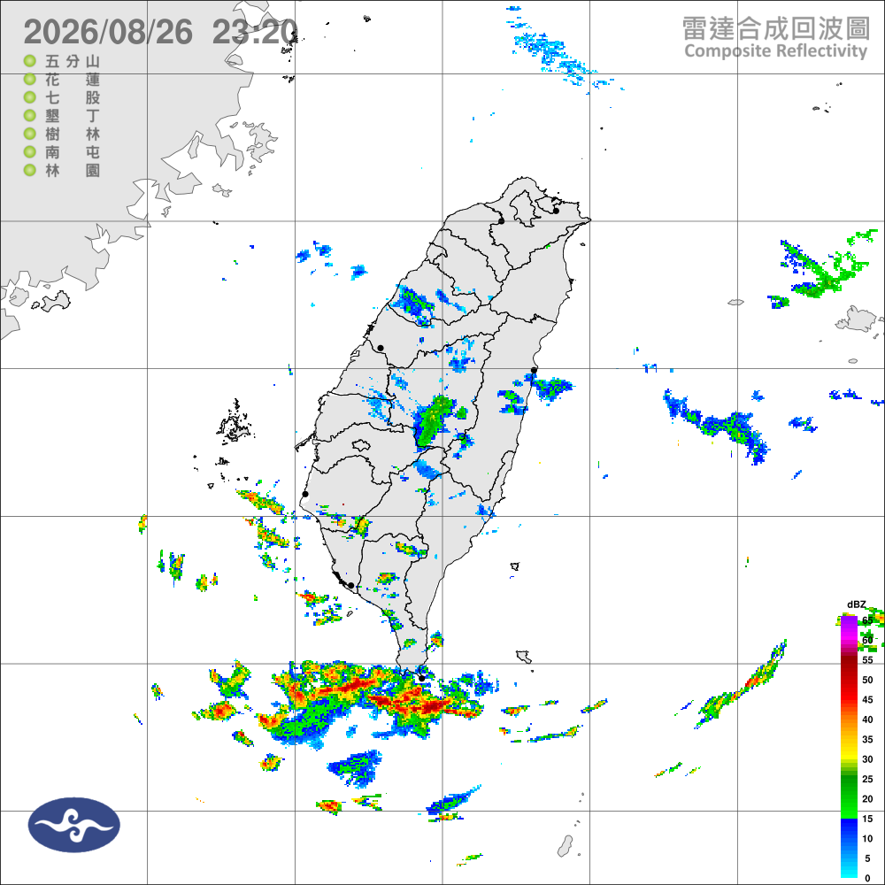 環境吹西南風，南部偶陣雨，颱風接近沿海風浪增大