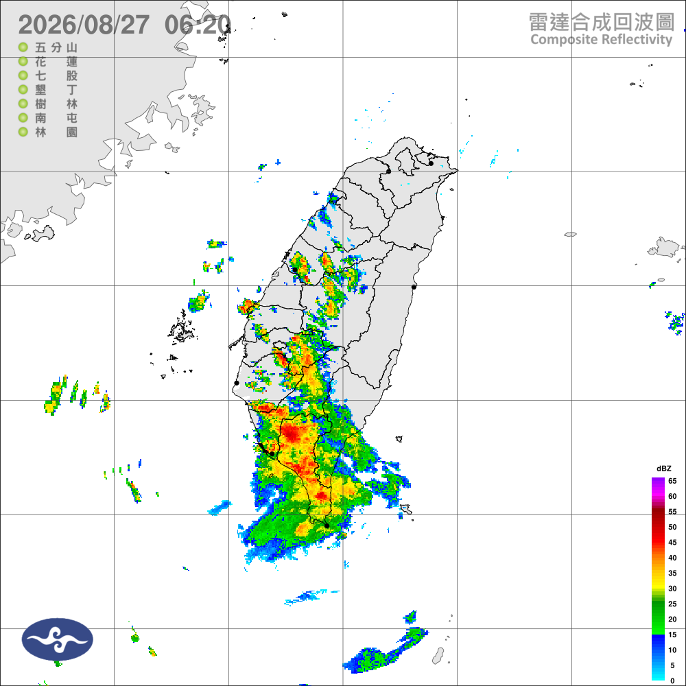 環境吹西南風，南部偶陣雨，颱風接近沿海風浪增大