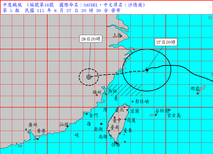 海上颱風警報