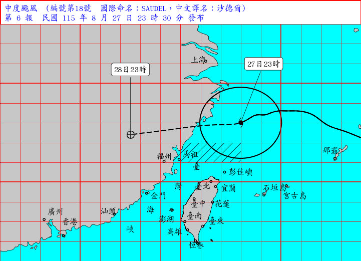 海上颱風警報
