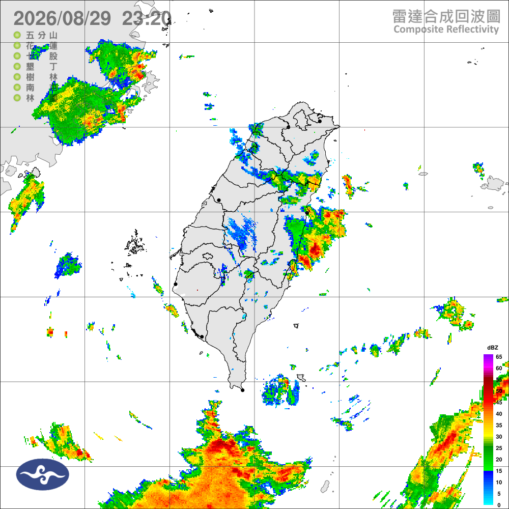 低壓帶影響天氣不穩定，西半部易有大雨或豪雨