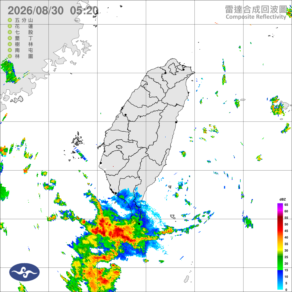 低壓帶影響天氣不穩定，西半部易有大雨或豪雨