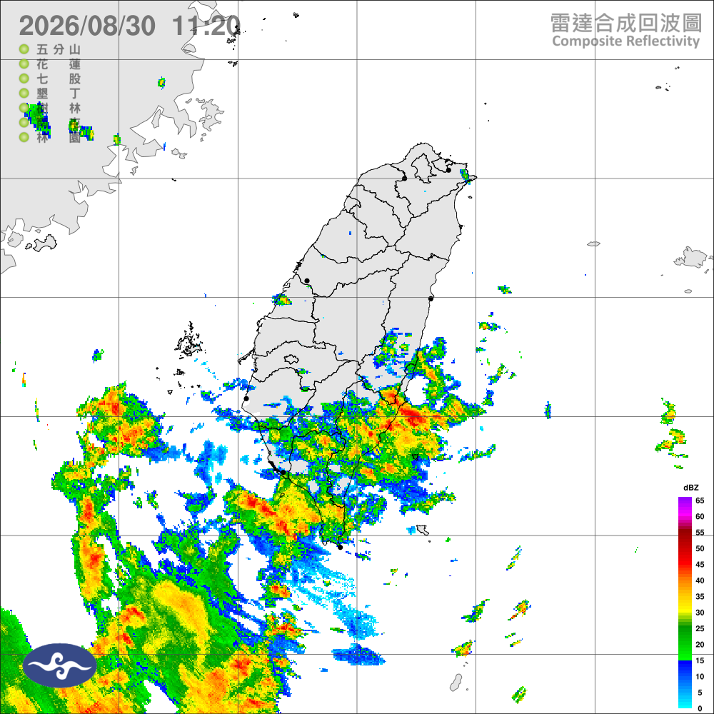 低壓帶影響天氣不穩定，西半部易有大雨或豪雨