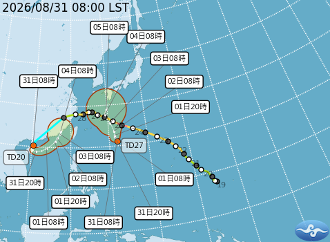 民國115年08月31日08時 颱風消息