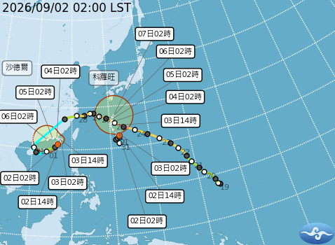 民國115年09月02日02時 颱風消息