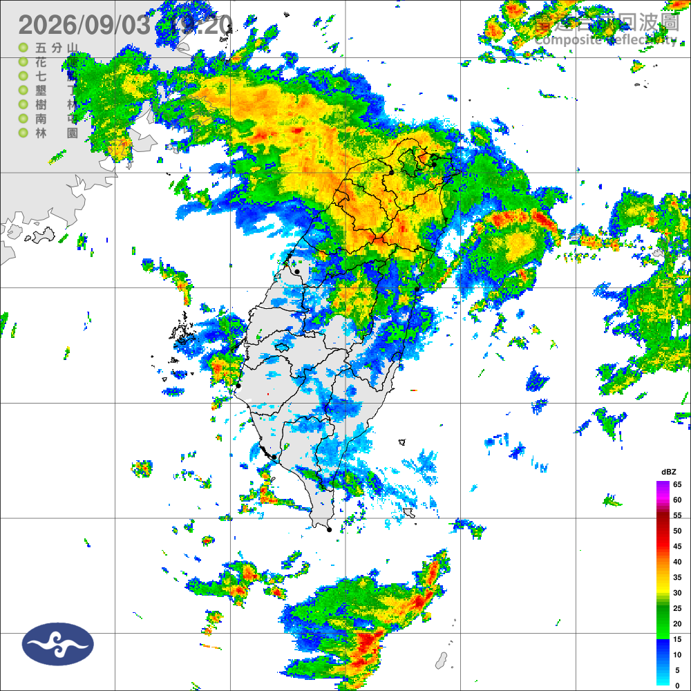 各地降雨機率仍高，北臺灣宜蘭留意局部大雨