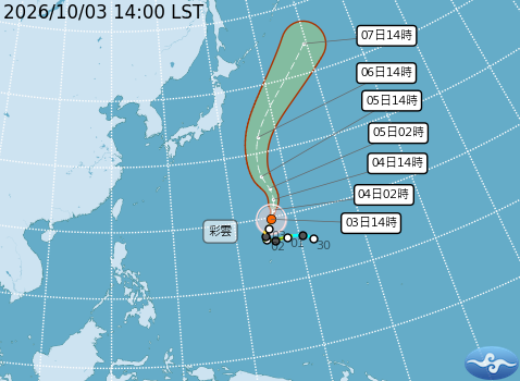 民國115年10月03日14時 颱風消息