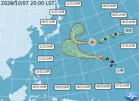 民國115年10月07日20時 颱風消息