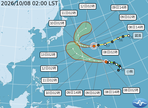 民國115年10月08日02時 颱風消息