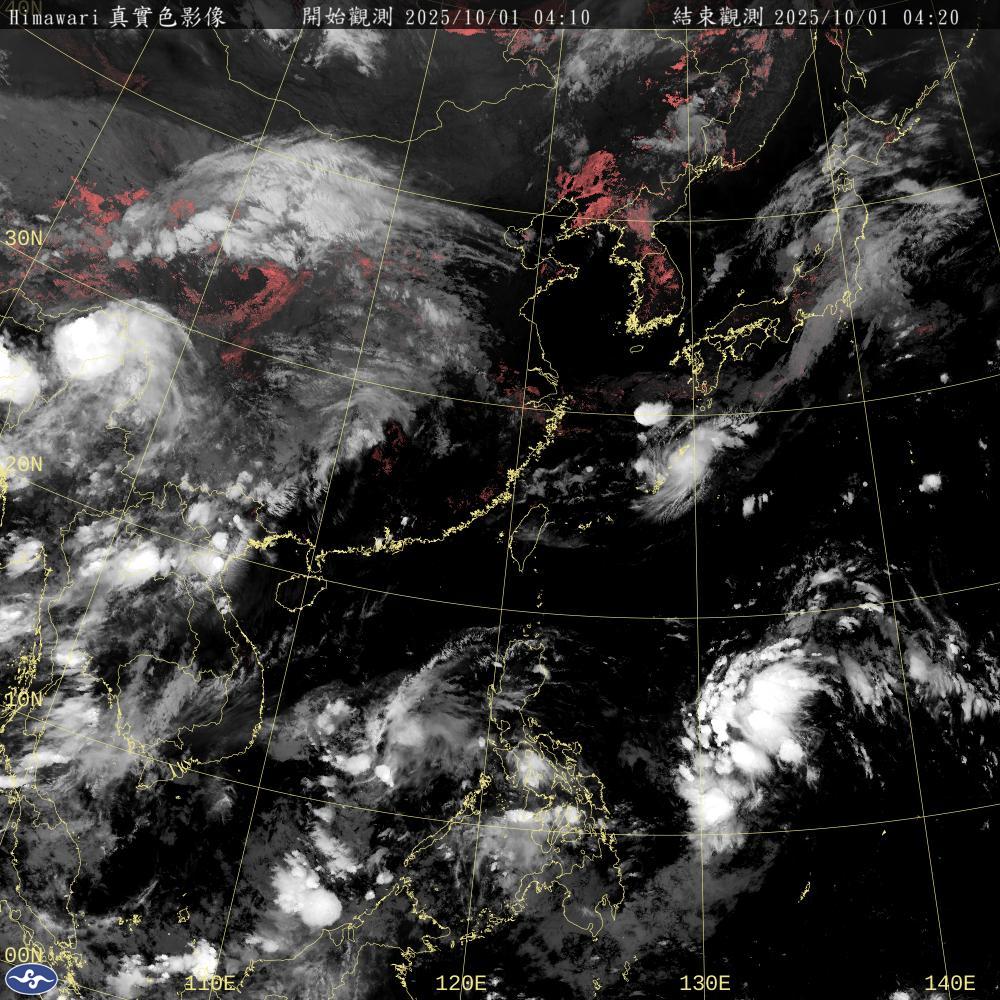  日本向日葵(Himawari)衛星 真實色影像